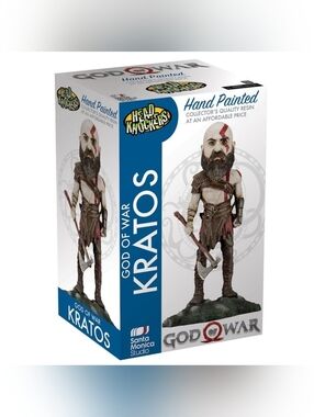 Hand-Painted NECA God of War (2018) Kratos Head Knocker Bobblehead